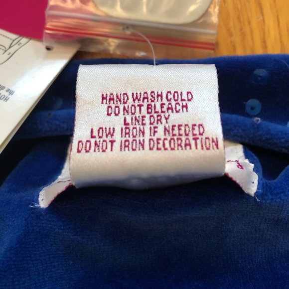 NWT Quacker Factory Velvet House Dress 3/4 Sleeve Snowflakes Bling Blue XL - Picture 7 of 11